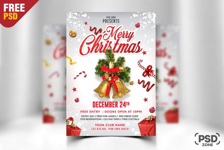 Merry Christmas Flyer Free PSD - PSD Zone