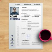 Clean Resume CV Free PSD