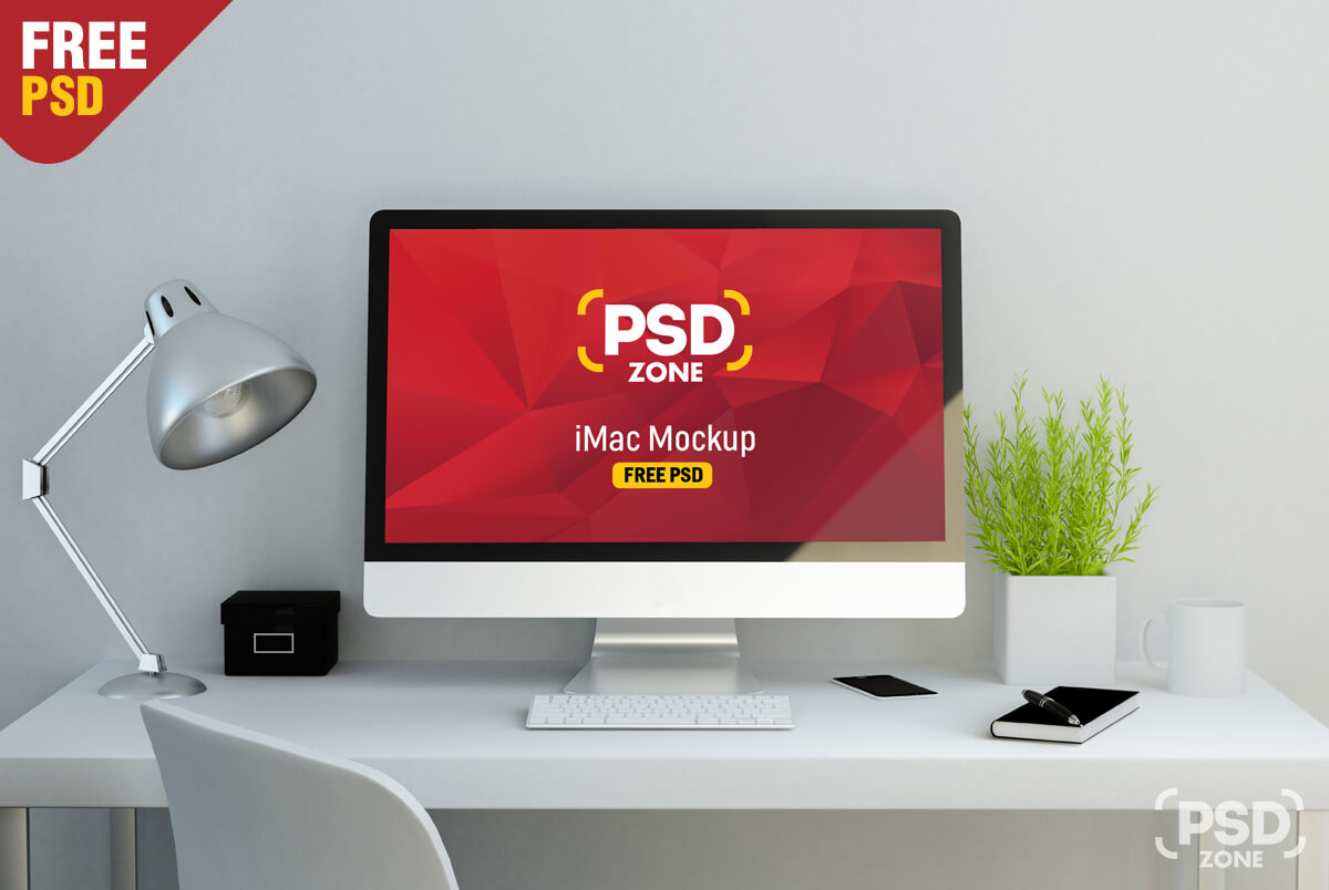 Download Free iMac Mockup PSD - PSD Zone PSD Mockup Templates