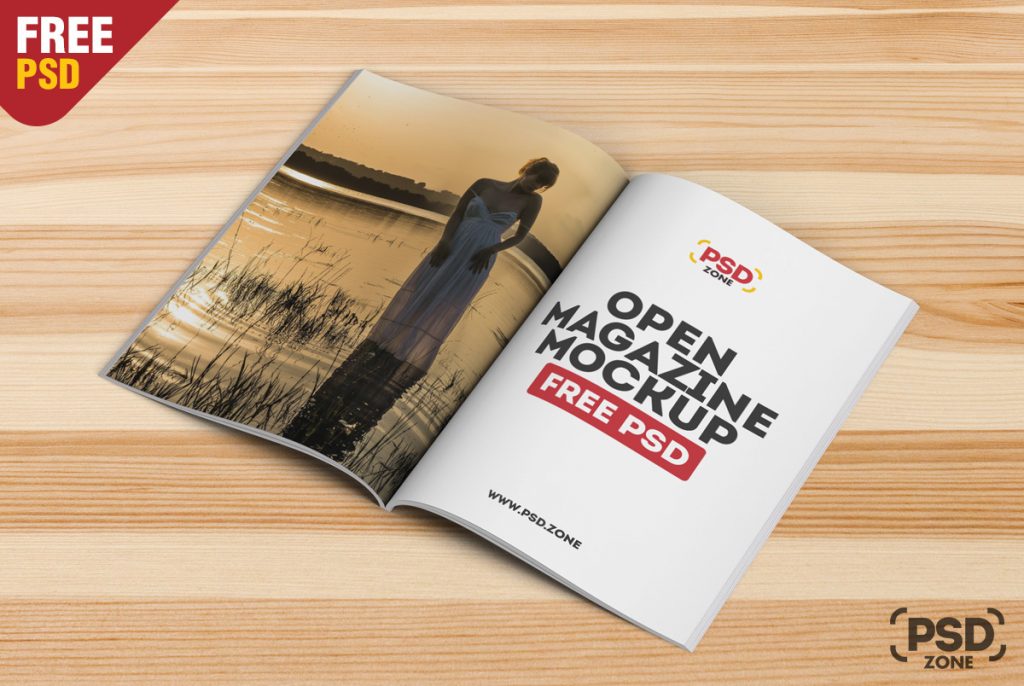 Download Open Magazine Mockup Free PSD - PSD Zone