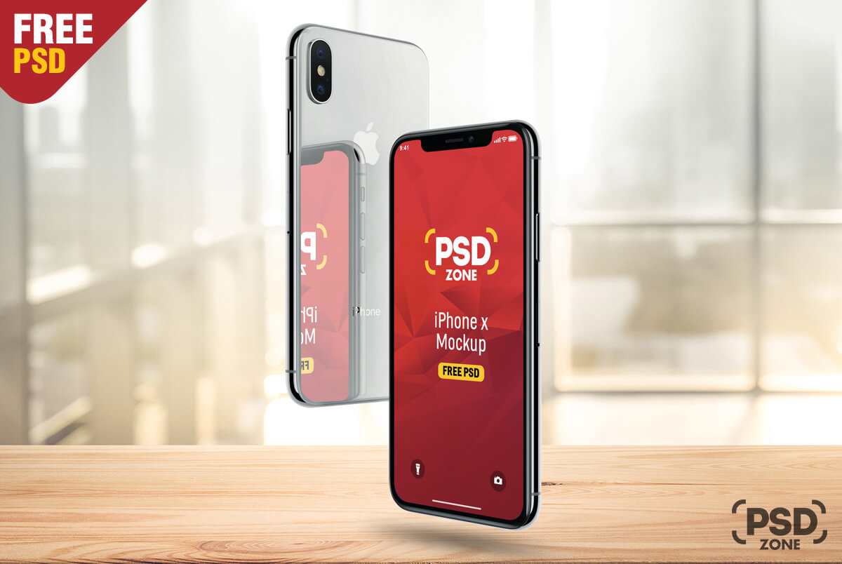 Download Apple iPhone X Mockup Free PSD - PSD Zone PSD Mockup Templates