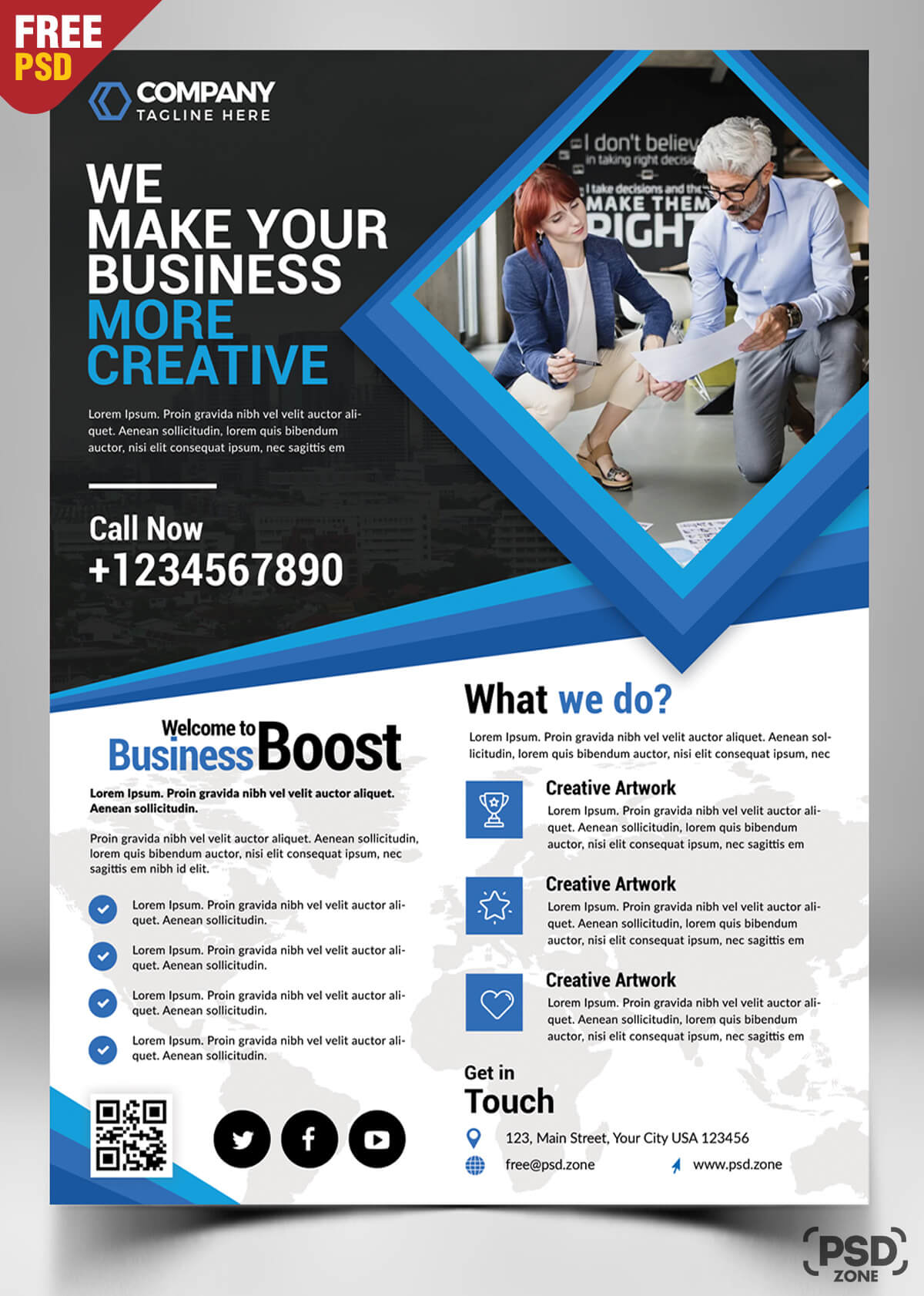 Corporate Business Flyer Free PSD PSD Zone