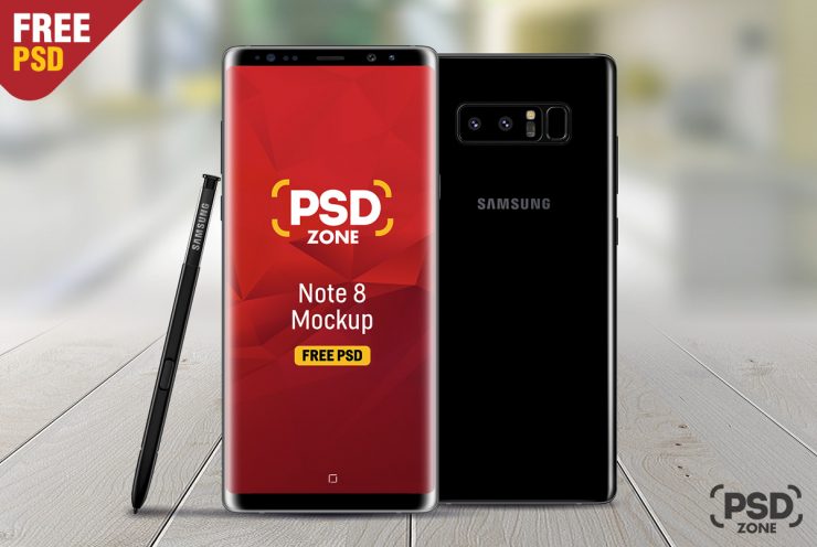 Galaxy Note 8 Mockup Free PSD