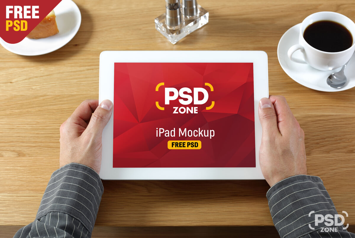 Download Ipad In Hand Mockup Free Psd Psd Zone