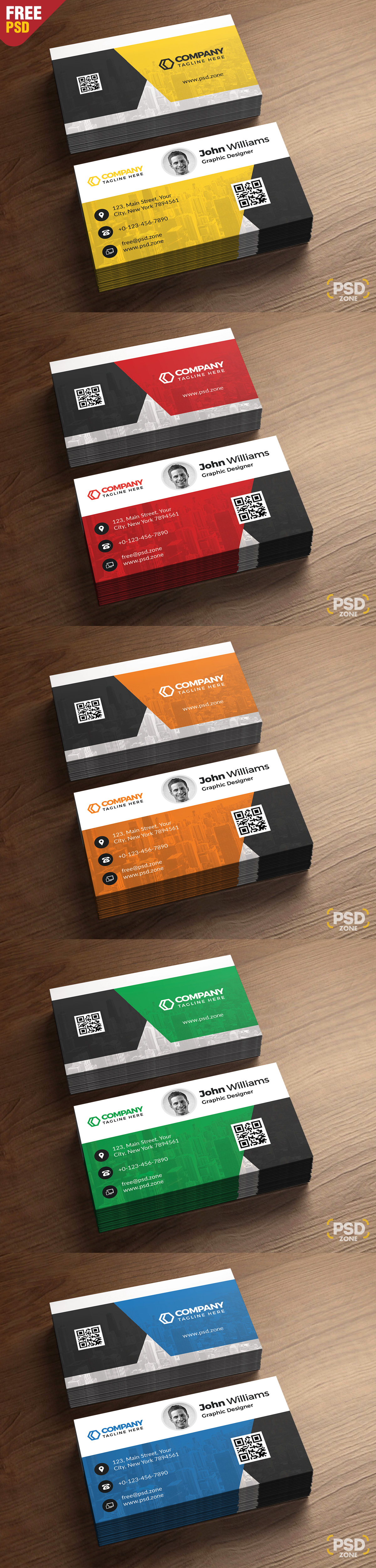 Corporate Business Card Free PSD Bundle