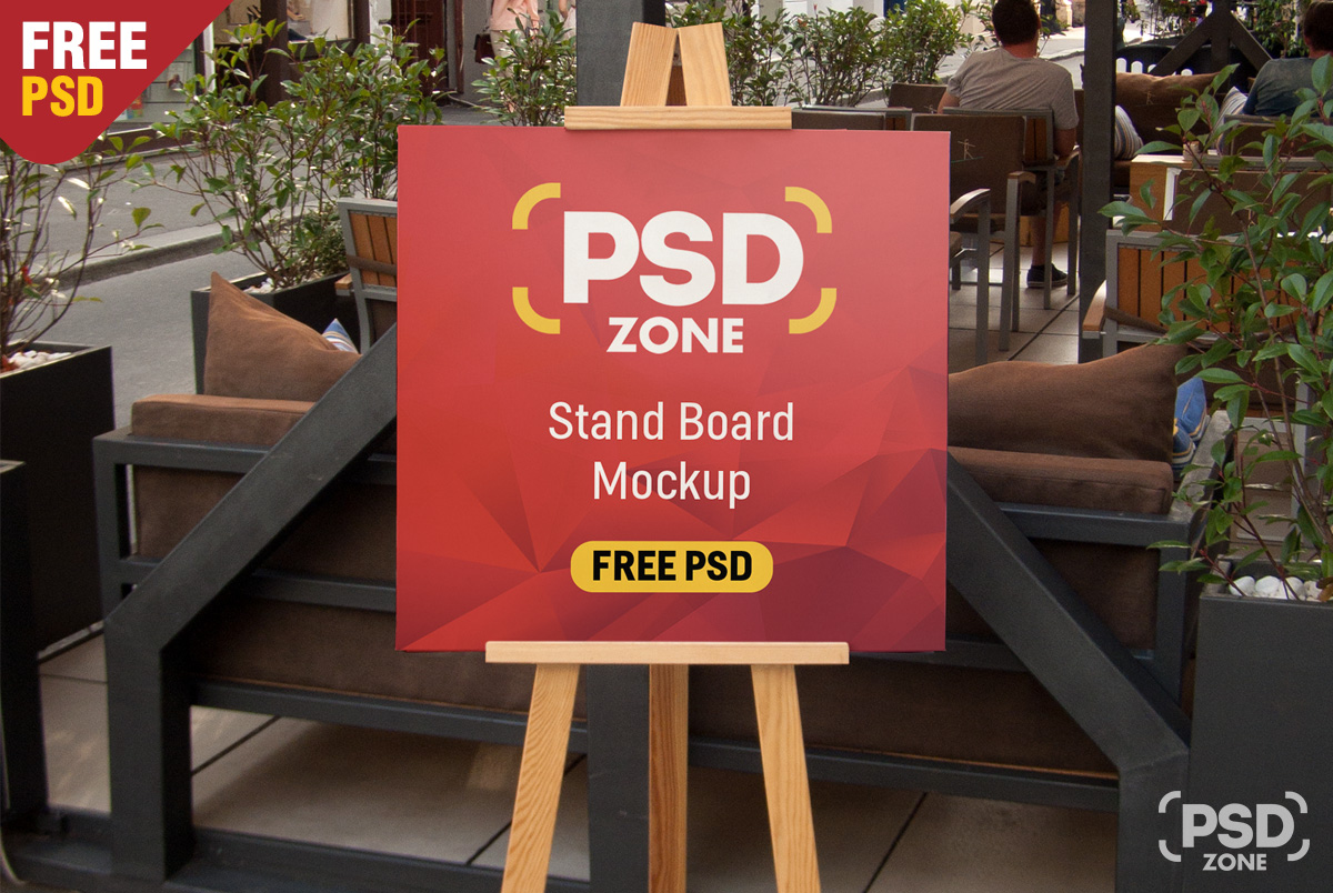 Download Outdoor Restaurant Menu Stand Board Mockup - PSD Zone