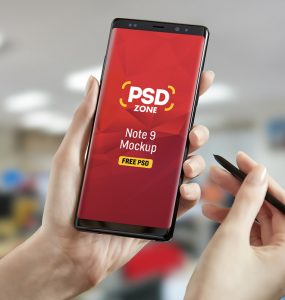 Galaxy Note 9 Mockup Free PSD