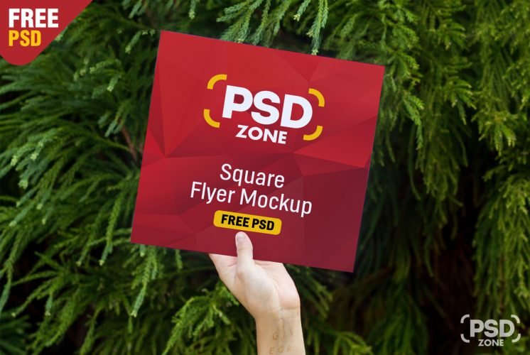 Square Flyer Mockup Free PSD – PSD Zone