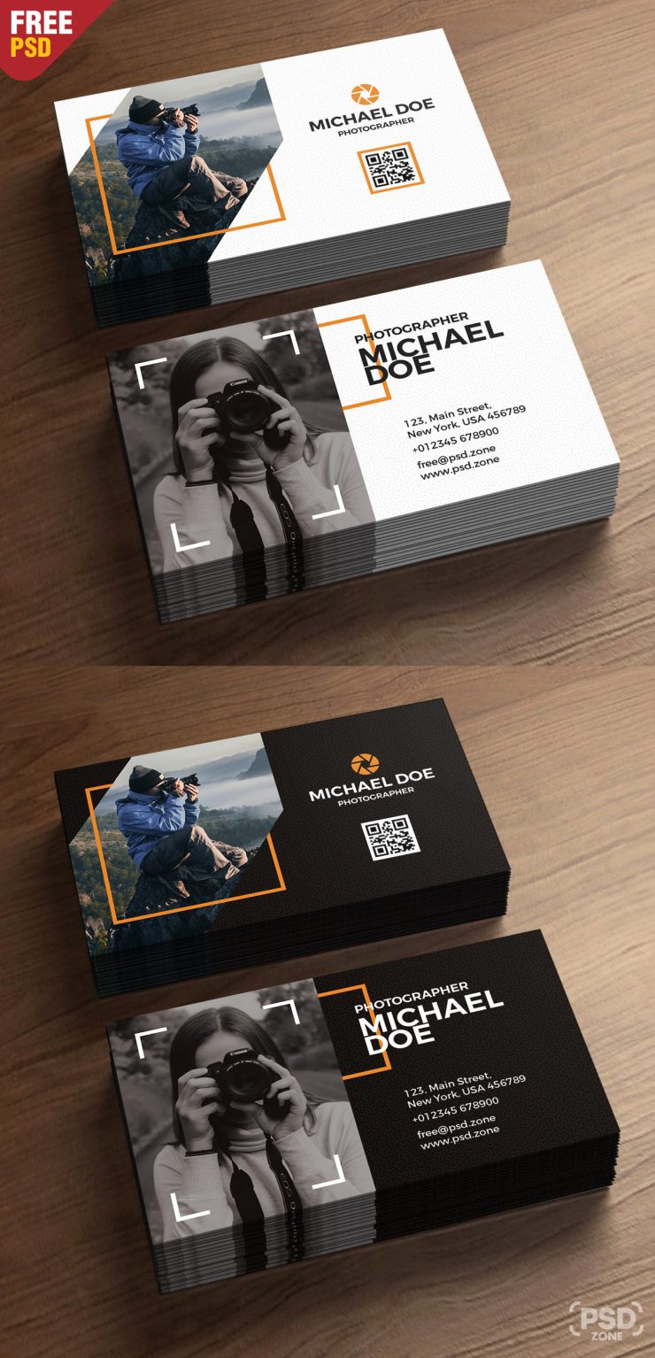 Photography Business Cards Template PSD - PSD Zone