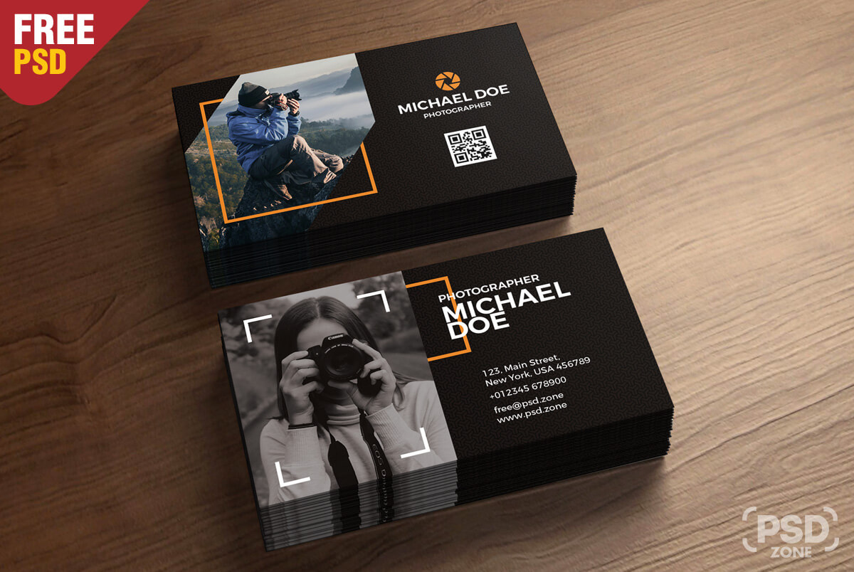 Photography Business Cards Template PSD - PSD Zone Pertaining To Free Business Card Templates For Photographers