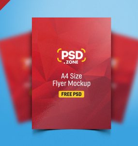 A4 Size Flyer Mockup PSD