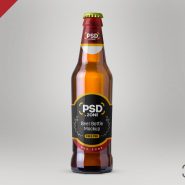 Beer Bottle Mockup Free PSD