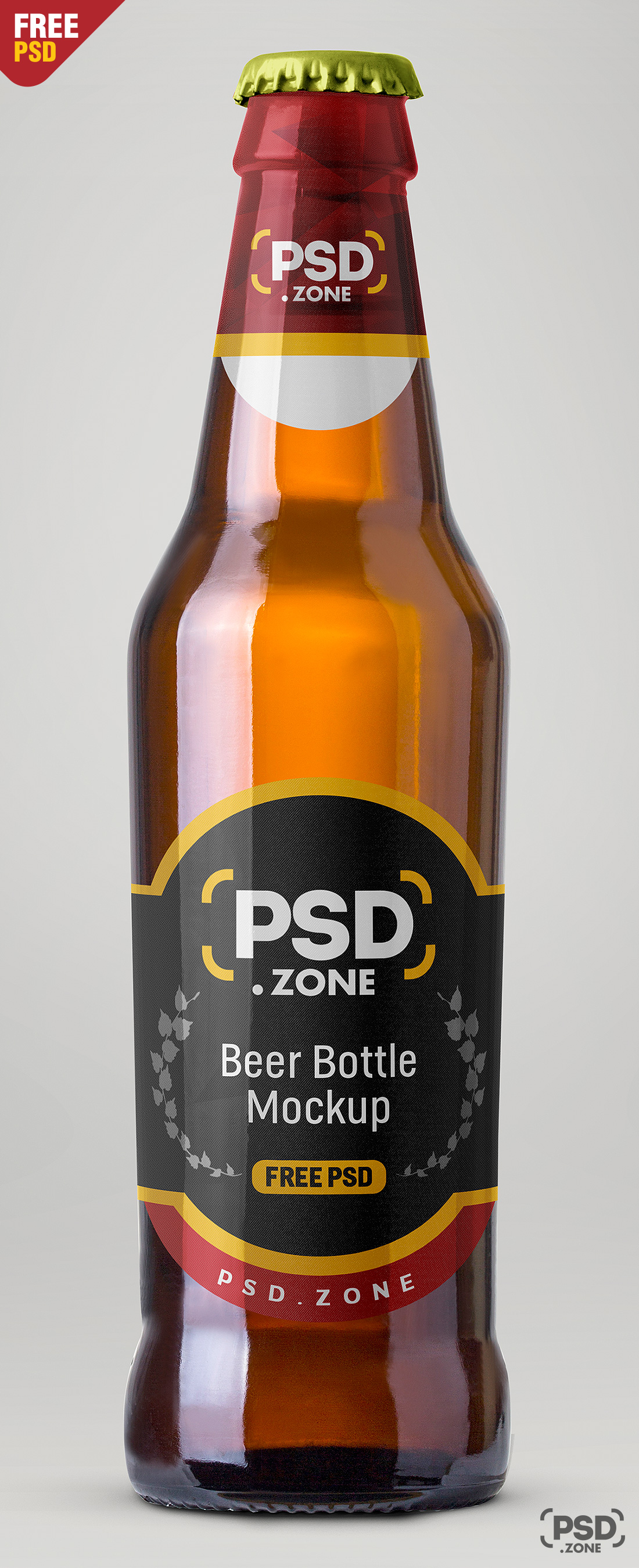 Download Beer Bottle Mockup Free PSD - PSD Zone