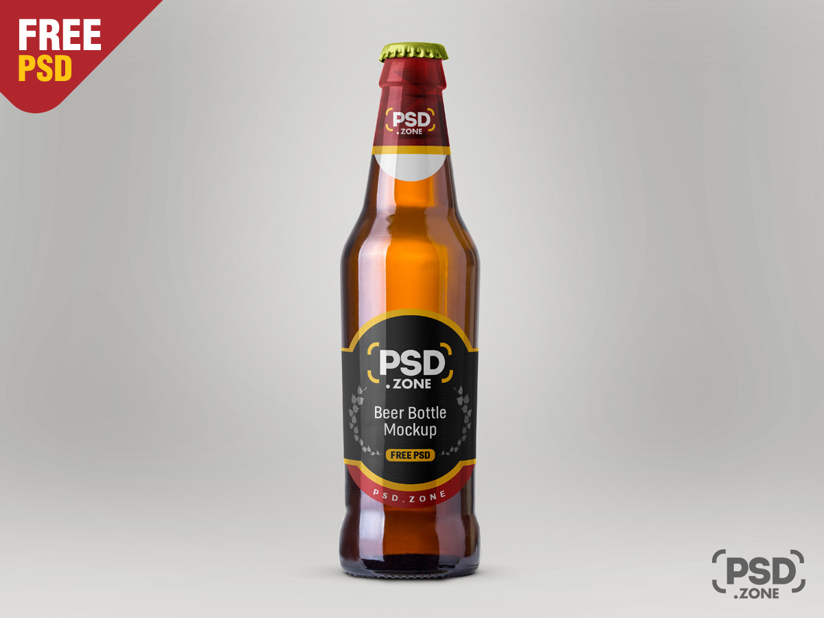 Download Beer Bottle Mockup Free PSD - PSD Zone