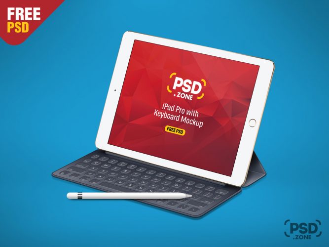 Download iPad Pro with Keyboard Mockup PSD - PSD Zone