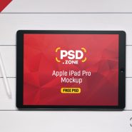 Apple iPad Pro Mockup Free PSD