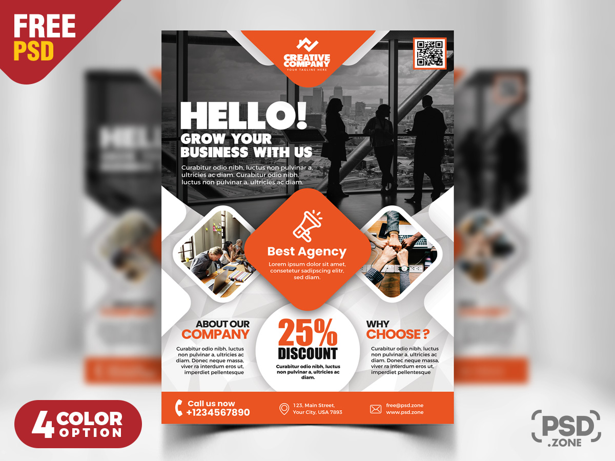 Creative Business Flyer Design PSD - PSD Zone With Regard To Flyer Templates For Small Business