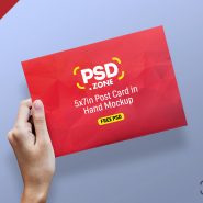 Greeting Card and Postcard Mockup PSD