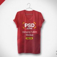 Hanging T-shirt Mockup PSD