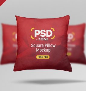 Square Pillow Mockup Free PSD