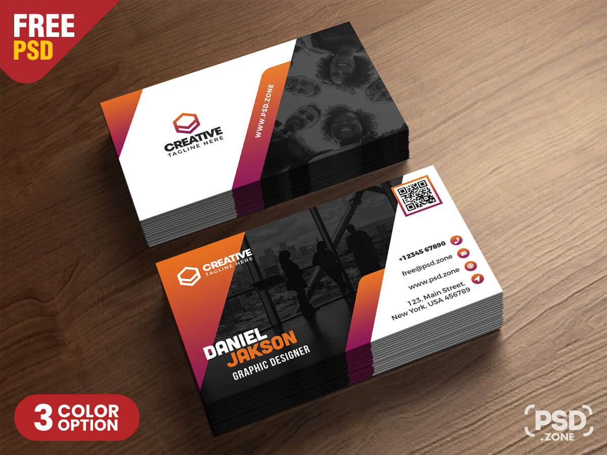 PSD Business Card Design Free Templates - PSD Zone With Regard To Name Card Template Photoshop