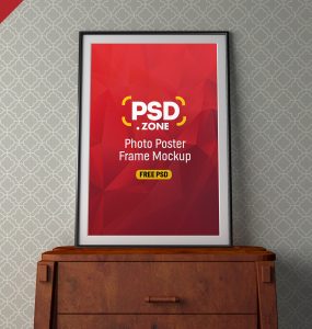 PSD Photo Poster Frame Mockup