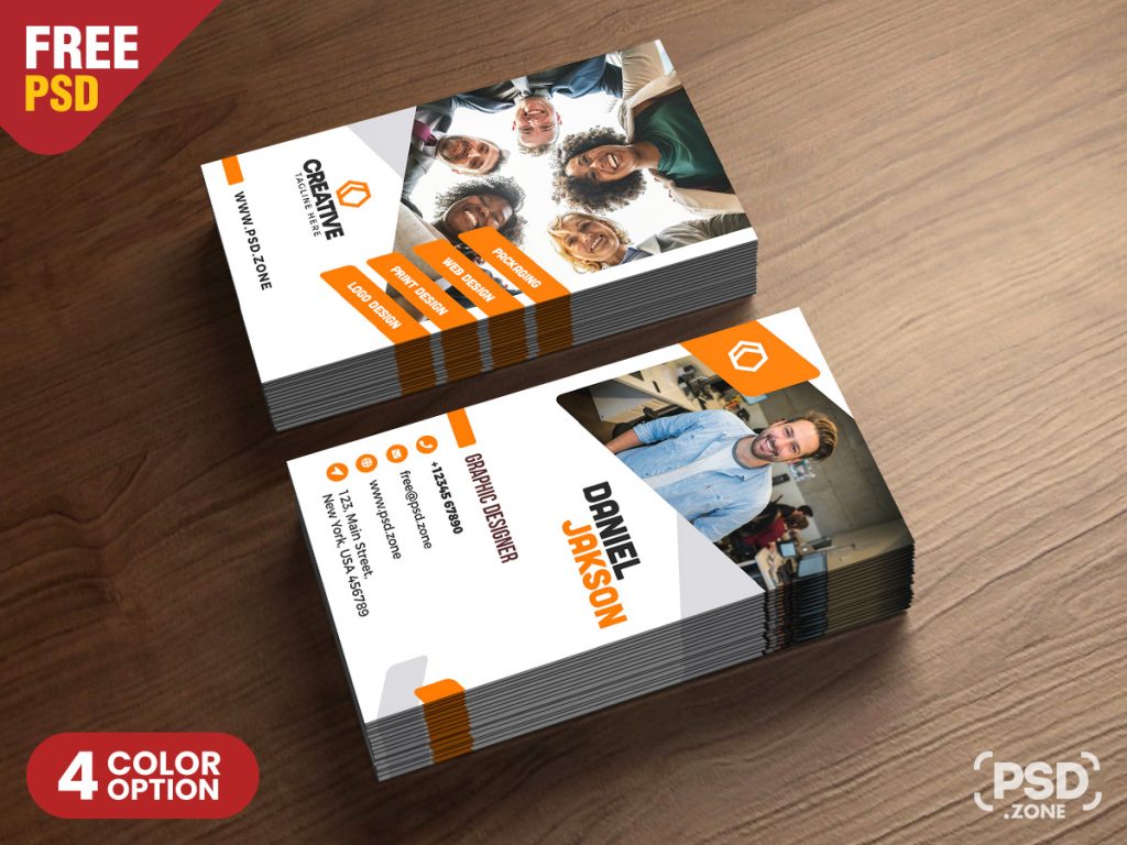 Vertical Business Card Design Free Psd - Psd Zone