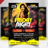 Friday Night Party Flyer Free PSD