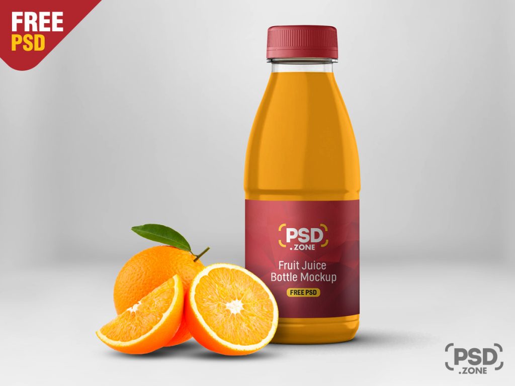 Download Juice Bottle Label Mockup PSD - PSD Zone