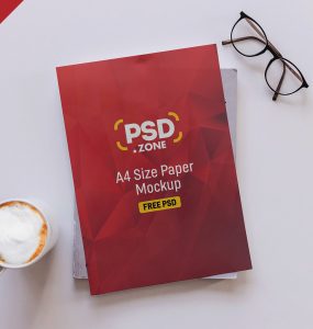PSD A4 Size Paper Mockup