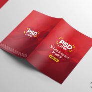 A4 Bi-Fold Brochure Mockup Free PSD