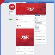 Facebook Page Mockup 2019 Template PSD