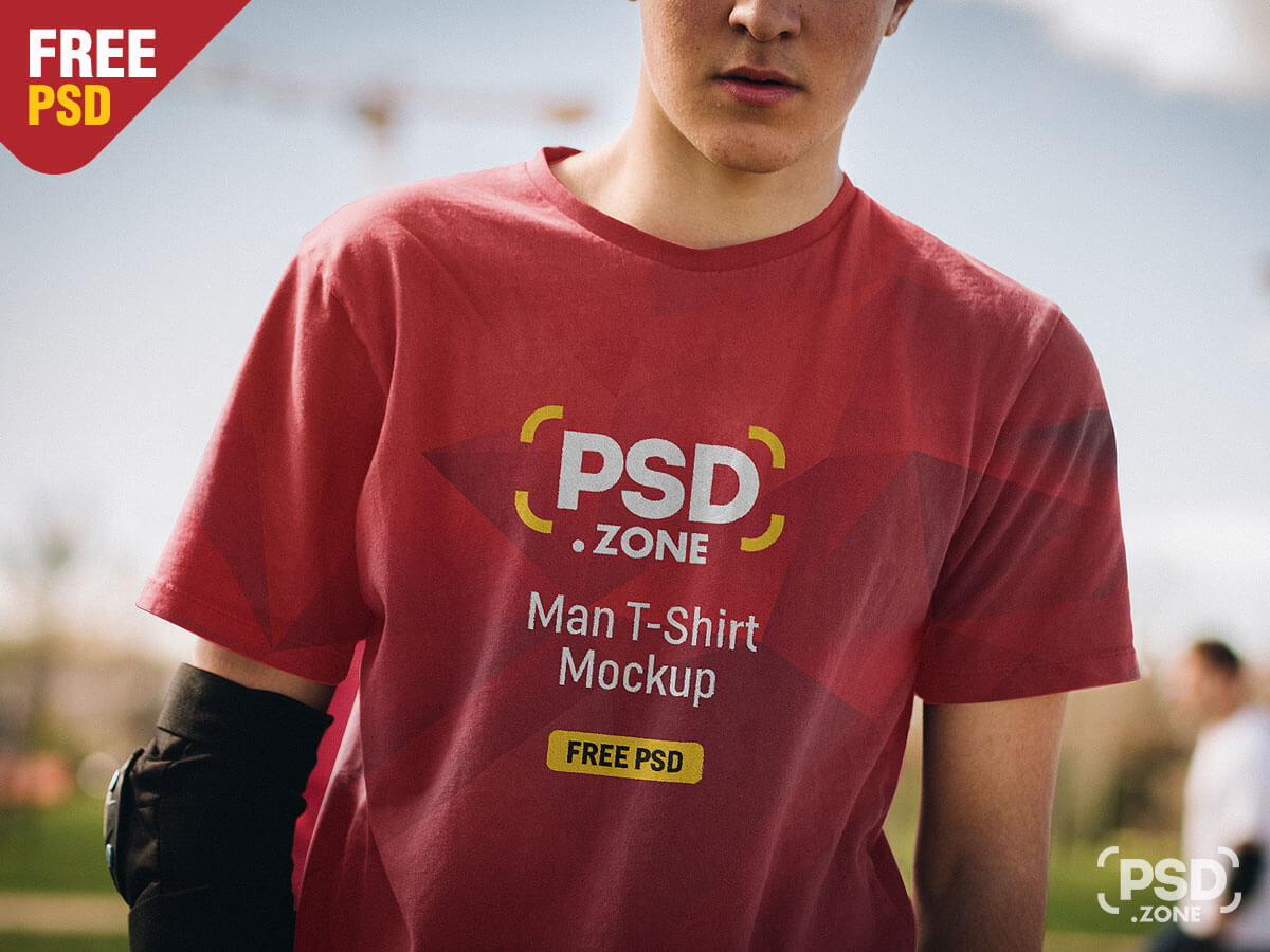 t shirt logo mockup psd