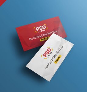 Floating Business Card Mockup PSD Template