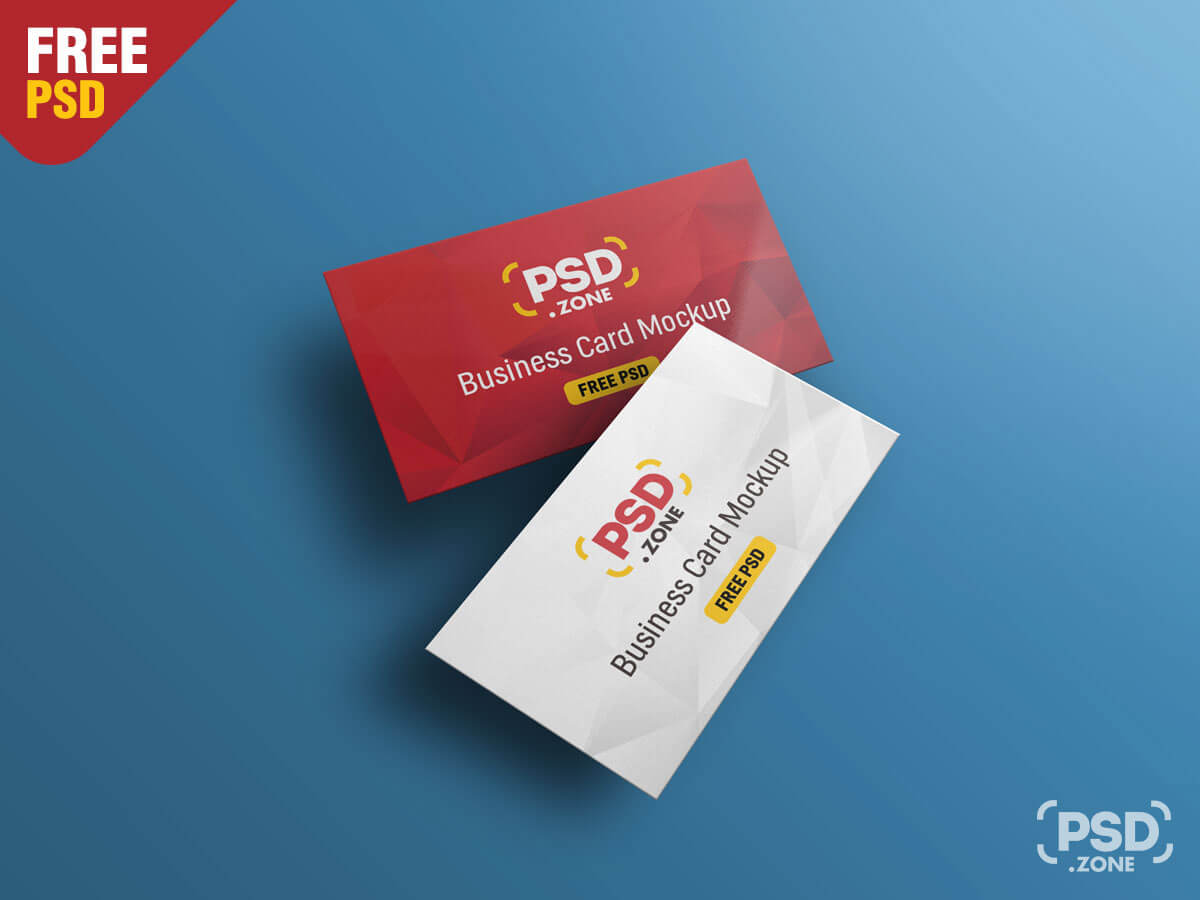 Download Floating Business Card Mockup Psd Template Psd Zone