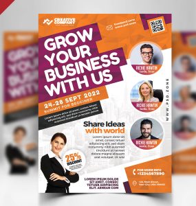 Business Conference Flyer Design PSD