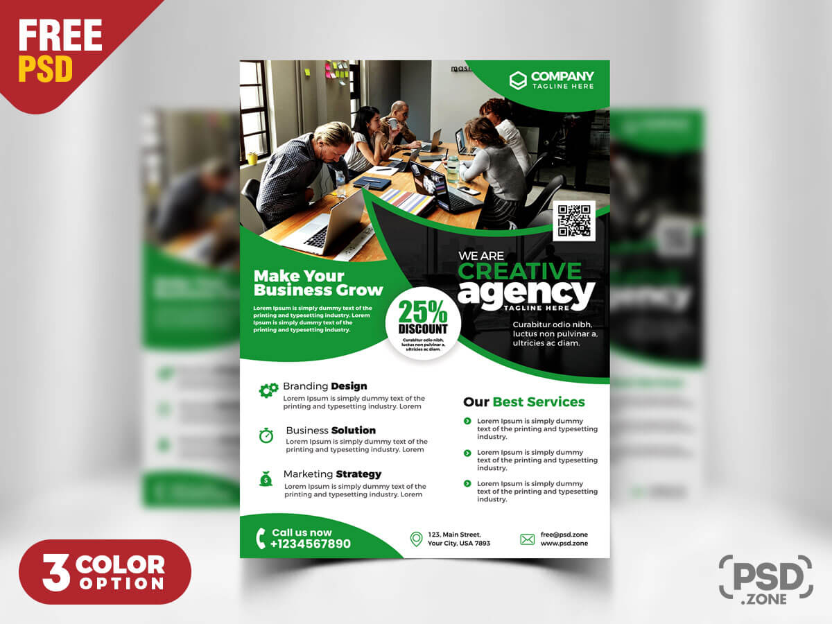 Corporate Business Flyer PSD Templates - PSD Zone Regarding Flyer Templates For Small Business