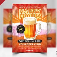 Happy Hour Promotion Flyer PSD Template