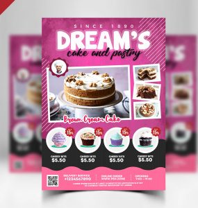 Cake and Pastry Shop Flyer PSD