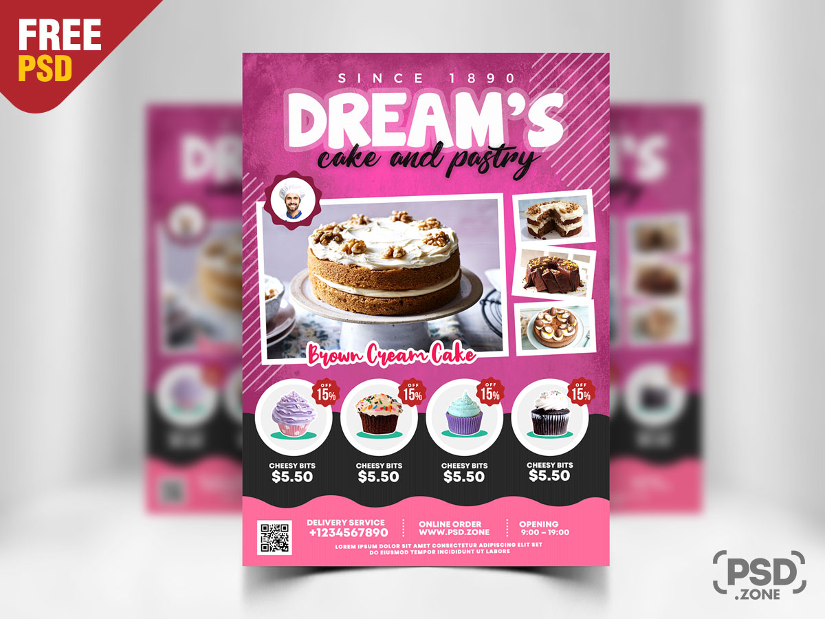 Bakery menu design. Cover bakery menu layout design brochure or bake food flyer  template. Bake and cake brochure, restaurant template design vector  illustration. Stock Vector | Adobe Stock