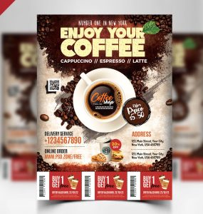 Coffee Shop Flyer Template PSD