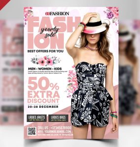 Fashion Sale Promotional Flyer PSD