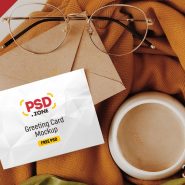 Greeting Card PSD Mockup