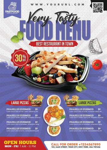 Restaurant Food Menu Flyer PSD - PSD Zone