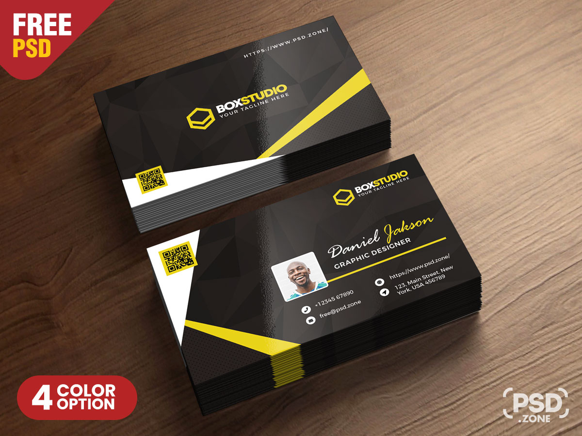 Creative Business Card Template PSD - PSD Zone With Photoshop Name Card Template