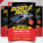 Car Show Event Flyer PSD Template