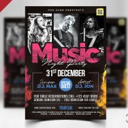 Music Night Party Flyer PSD