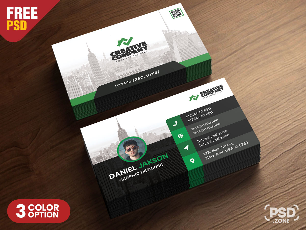 Business Card Design PSD Template - PSD Zone For Name Card Design Template Psd