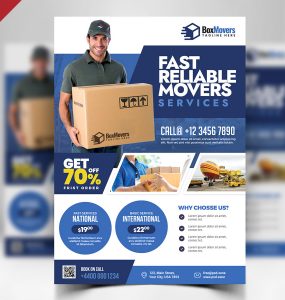 Courier and Logistics Service Flyer PSD