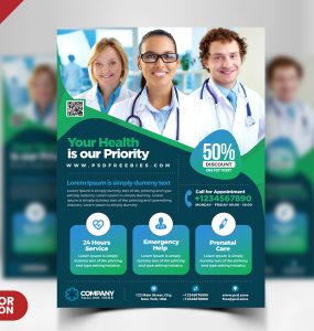 Medical and Health Clinic Flyer PSD